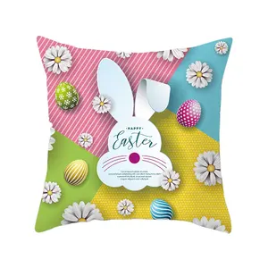Factory Wholesale new design Easter cushion cushion cover offers digital print 40*40cm warm home application