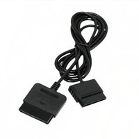 Câble d'extension de contrôleur filaire ABS noir de 1,8 m pour PS2