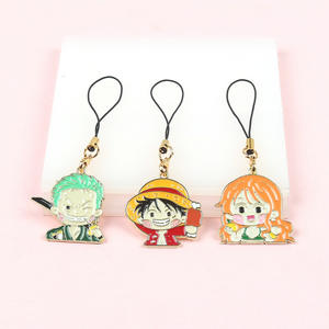 Porte-clés en forme de personnage de dessin animé japonais One Piece Luffy, vente en gros, cadeaux promotionnels, accessoires de porte-clés, gadget - Product Image 2