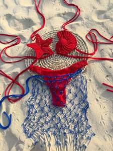 Traje de Baño Bohemio para Mujer, Bikini de Ganchillo con Conchas, Personalizado, Bikini Tejido a Medida, Venta al por Mayor, Traje de Baño con Logotipo Personalizado - Product Image 4