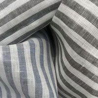 Tissu en lin rayé teint en fil, écologique et luxueux, pour chemise de cérémonie