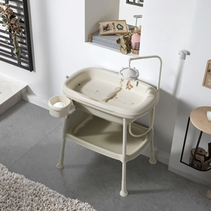 <span class=keywords><strong>Table</strong></span> à <span class=keywords><strong>langer</strong></span> 2 en 1, station à couches <span class=keywords><strong>avec</strong></span> roues verrouillables et étagère de rangement pour gagner de la place - Product Image 5