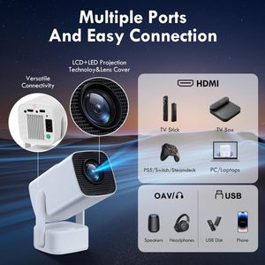 Proyector Portátil 720P con Asa para Uso en Cine en Casa, Versión en Inglés - Product Image 4