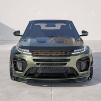 Kit carrosserie large personnalisé pour Land Rover Range Rover Evoque en fibre de carbone Pare-chocs avant/arrière & capot & jupe latérale & aileron arrière & ailes