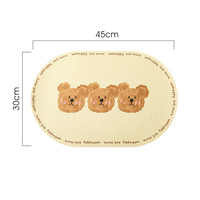 Dessin animé image imprimé résistant à la chaleur en cuir synthétique tapis de Table ensemble doux enfants napperon pour manger antidérapant cuisine tampons