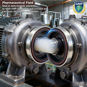 Gioăng dầu PTFE bằng thép không gỉ cho bơm ly tâm, bơm chân không, chịu hóa chất ở nhiệt độ cao, gioăng trục quay - Product Image 1