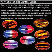 Barra de Luces de Advertencia Magnética BIAOCHI de 21 Pulgadas (54 cm) y 48 W, Mini Barra de Luces LED Estroboscópicas Azul y Roja, Luz de Emergencia para Vehículos, Accesorios para Autos