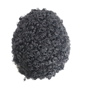 Cheveux toupet Afro 100% naturels, petite boucle, avec Base en <span class=keywords><strong>peau</strong></span> en Poly, 6mm 8mm 10mm 12mm 15mm, pour hommes noirs - Product Image 5