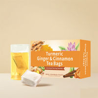 Thé aromatisé au curcuma, au gingembre et à la cannelle 2g*30 sachets 100% naturel à base de plantes NutriCha Santé des femmes Améliore la teinture terne Éclaircit la peau