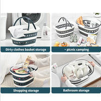 Paniers de rangement à linge pliables multifonctionnels Rangement portable pour vêtements sales Shopping Voyage