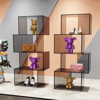 Présentoir en acrylique pour magasin, étagère à chaussures et sacs, vitrine, accessoires de présentation, étagère de rangement multicouche pour la maison