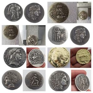 Yunan sikke antika işçilik bakır gümüş kaplama hatıra parası çoklu sikke oyuncaklar - Product Image 2
