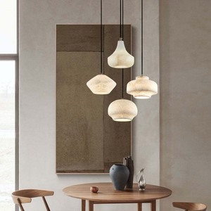 Modern Stone Pendant <b>Light</b> Round E27 <b>LED</b> White Nordic Minimalist Chandelier For Restaurant Bar Bedroom - Product Image 4