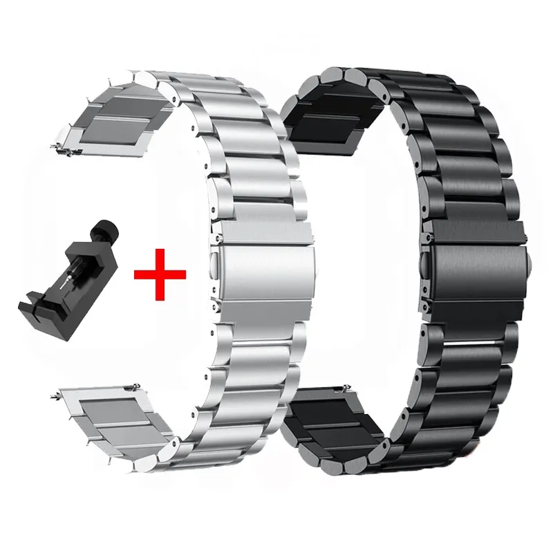 18mm 20mm 22mm watch band with quick release spring bar smartwatch Metal strap Stainless Steel Bracelet Luxury