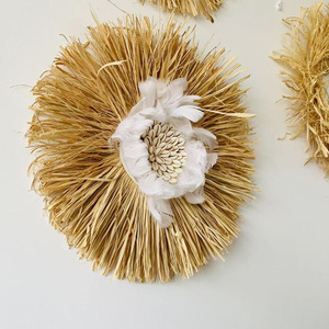 Décoration murale d'arrière-plan <span class=keywords><strong>Raphia</strong></span> Herbe Pendentif en paille japonaise Célèbre Salon Tenture murale Maison Art Déco Abstrait Lavable - Product Image 3