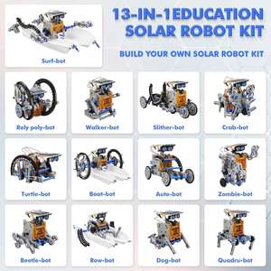 STEM 13-in-1 Education <b>Solar</b> <b>Power</b> Robots Toys DIY Educational Toy Science Robotics Set Birthday Gifts for Kids - Product Image 2