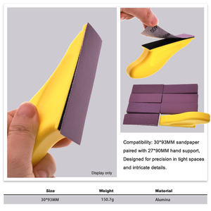 Kit de 71 Piezas de Papel de Lija Morado con Bloque de Lijado Manual, Hojas de Papel Abrasivo Rectangulares para Pulir Madera, Metal <span class=keywords><strong>y</strong></span> Automóviles - Product Image 4