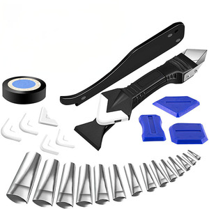 Kittgereedschap 28-delige Roestvrijstalen Kitmondstuk Applicator <span class=keywords><strong>3</strong></span>-In-<span class=keywords><strong>1</strong></span> Schraper Kit Verwijdering Siliconen Schraper Gereedschapsset - Product Image 3