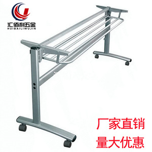 <b>Folding</b> Training <b>Table</b> Frame Cold Rolled Steel Rectangle Minimalist Design Foldable Conference <b>Table</b> Office Furniture - Product Image 5