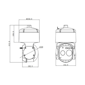 4mp 37x זום אור נראה להוסיף 640 512 x50mm מצלמת ptz חיצונית עם מגב - Product Image 4