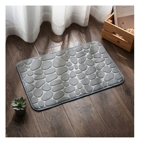 Badezimmermatte aus Polyester auf Lager, Steinoptik-Teppich 40*60 cm, Großhandelspreis, Rutschfeste Rückseite, Schnell Wasserabsorbierender Teppich