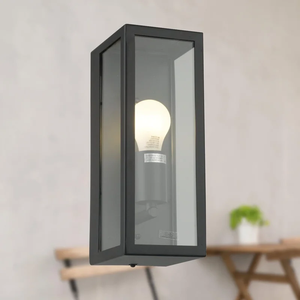 Lámpara de Pared Exterior <span class=keywords><strong>KANGHUI</strong></span> Moderna de Acero Inoxidable Negro con Pantalla de Vidrio Templado E27 2700K AC220V con Certificación CE y 1 Año de Garantía, Impermeable - Product Image 5
