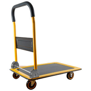 आसान भंडारण के लिए फोल्डेबल और उच्च क्षमता वाले पीले स्टील औद्योगिक ट्रॉली के साथ 360 डिग्री के लिए फोल्डेबल स्टील औद्योगिक ट्रॉली के साथ - Product Image 5