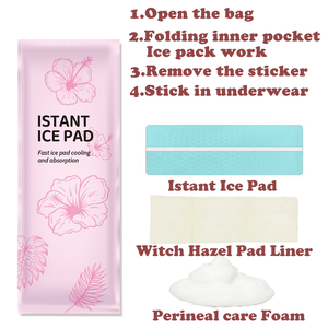 Compresas de Enfriamiento Instantáneo para el Cuidado Posparto, Forros Esenciales para el Bolso de <span class=keywords><strong>Hospital</strong></span> para Mujeres, Alivio del Dolor Después del <span class=keywords><strong>Parto</strong></span>, Compresas de Hielo Perineales - Product Image 2