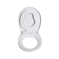Siège de toilette en plastique à fermeture douce pour enfants et adultes, design européen, deux-en-un, avec plaque de protection, garantie 5 ans, moderne