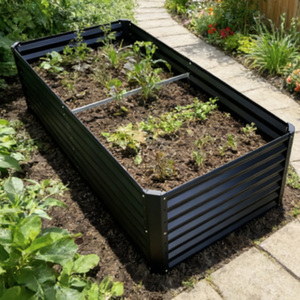 VERTAK 180x90x60cm Galvanized Steel Raised Garden Bed Powder Coated Metal Planter <b>Box</b> for <b>Outdoor</b> Vegetable Gardening - Product Image 1