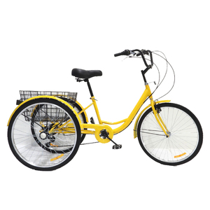 Venta caliente de la fábrica de China neumáticos familiares bicicletas de pedal de una sola velocidad 3 ruedas <span class=keywords><strong>tribike</strong></span> bicicleta triciclo para adultos con asientos - Product Image 1