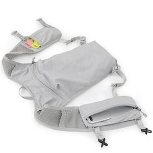 Sac à dos gilet d'hydratation, ajustement réglable, maille respirante, sports de plein air, unisexe, gris - Product Image 1