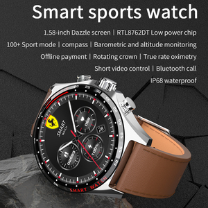 Sk27 3 dây đeo kinh doanh 1.58 "BT cuộc gọi Smartwatch <span class=keywords><strong>LCD</strong></span> hiển thị 2024 montres thể dục Tracker reloj inteligente Heart Rate thông minh đồng hồ - Product Image 3