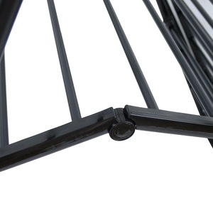 Stendibiancheria Pieghevole da Pavimento per Balcone, Mobile a Doppia Ala con Telaio in Ferro e Plastica PP per Interni ed Esterni - Product Image 3