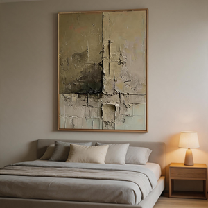 Affiche sur toile rustique Wabi Sabi en relief, texture épaisse, neutre, sans cadre, pour décoration murale <span class=keywords><strong>de</strong></span> bureau - Product Image 5