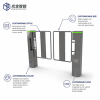 Porte de sécurité biométrique intelligente à passage rapide avec indicateur LED vert pour les communautés résidentielles et les usines