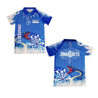 Roadstar noms personnalisés Dart Polo chemise fermeture éclair Polo col normal col montant chemise de bowling chemise de sport