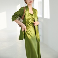 Vêtements Haute Couture, robe à col mandarin, blazer en soie importé de Chine, broderie à la main, blazer socialite pour femmes