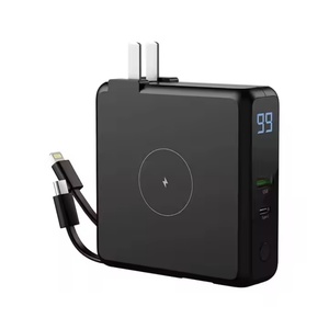 Banco de Energía Inalámbrico Portátil OEM/ODM de 10000mAh con Carga Tipo-C, Doble Salida USB, Adaptador de Pared para Viajes - Product Image 1