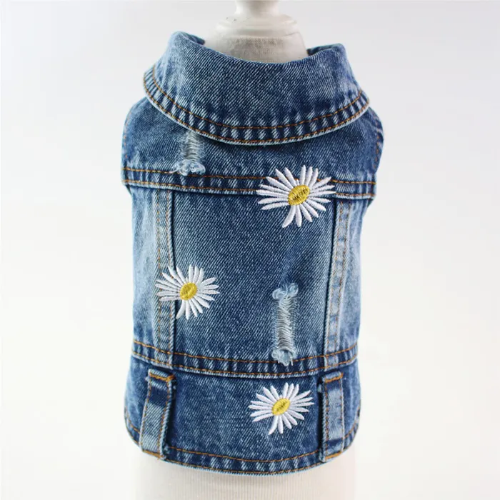 Neueste Daisy Dog Denim Weste Pet Jean Jacke