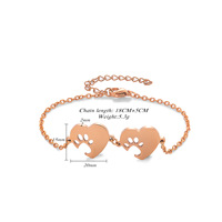 Bracelet empreinte de patte en forme de coeur chat et chien Bracelets patte Bracelet personnalisé pour animaux de compagnie bijoux respectueux des animaux un cadeau pour maman
