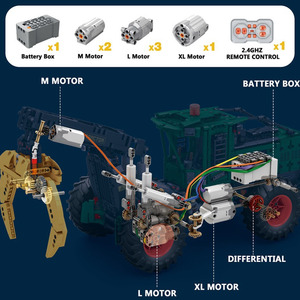 22027 Tractor Transport Vehicle Small Particle Assembly Model Ornament High Difficulty Boys' <b>Educational</b> <b>Toy</b> - Product Image 3