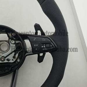 Volante de Cuero Perforado Más Popular de Fábrica con Botón de Encendido, Compatible con Audi R8 - Product Image 4