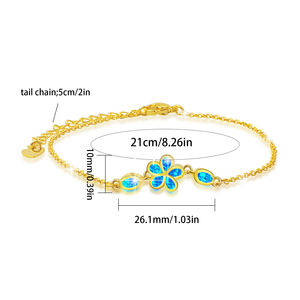 हस्तनिर्मित फूल क्रिस्टल अलेट सोने की चांदी की प्लेटेड वर्षगांठ उपहार - Product Image 5