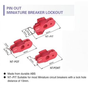 NT-POWT Blocco di Sicurezza Rosso in ABS per Interruttore Automatico Miniaturizzato con Chiave, Certificato CE/ISO per Uso Industriale - Product Image 6