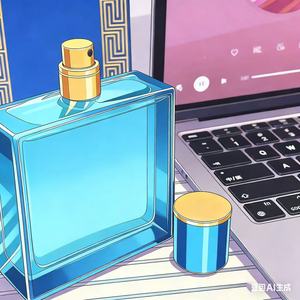 Stock US - Livraison 2-5 jours - Parfum en vaporisateur de luxe bleu géométrique pour homme - Senteur boisée longue durée - Usage quotidien - Product Image 3