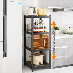 Estante de almacenamiento de cocina de acero al carbono grueso, diseño industrial de 6 niveles para horno microondas, organizador de ollas y sartenes, estantes montados en la pared - Product Image 2