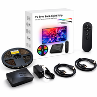 Kit de bande lumineuse LED pour téléviseur 2.0 4K Sync, lumière ambiante RGB étanche avec télécommande 2.4G pour écran de 40 à 120 pouces