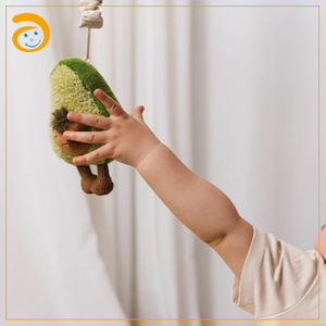 Juguetes de Peluche para Bebés al por Mayor, Diseño de Aguacate y <span class=keywords><strong>Huevo</strong></span> Frito, Juguetes Colgantes para Cochecito, Asiento de Coche y Cuna - Product Image 2