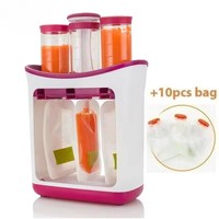 Station de préparation manuelle pour aliments pour bébés sans BPA, avec sac de conservation et presse-purée pour jus frais